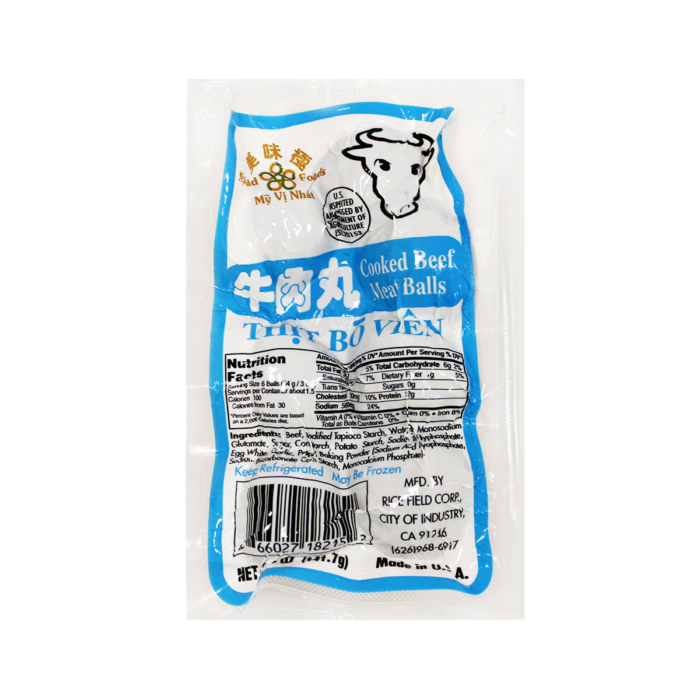 Myriad Foods Beef Meatballs