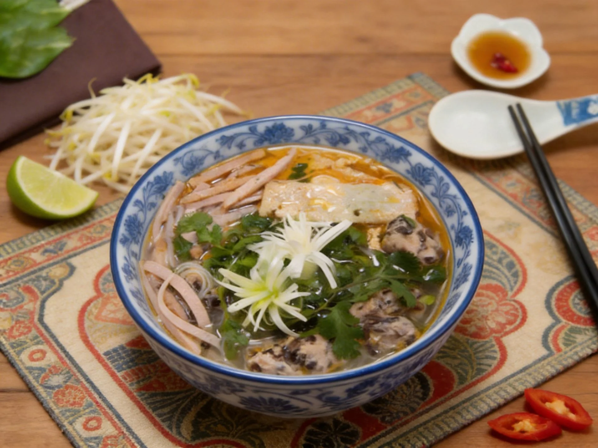 Bún Mọc (Pork Meatball Noodle Soup)